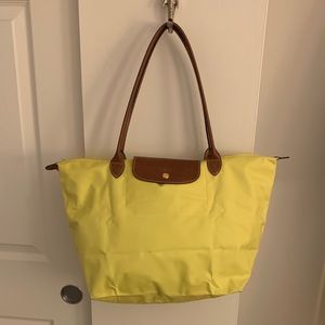 Longchamp large Le Pliage in Yellow